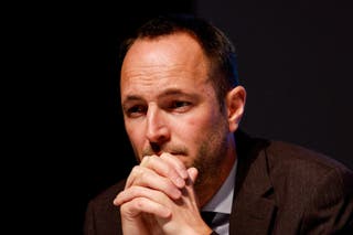 Mathias Reynard, State Councillor and president of the Council of State of the Canton of Valais attends a press conference following a fire and an explosion at the Le Constellation bar